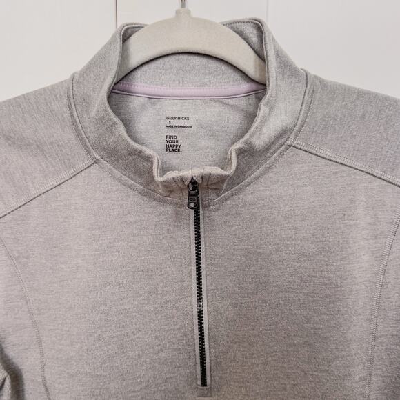 Men’s Gilly Hicks Gray Quarter Zip Long Sleeve Pullover Sweatshirt, Men’s Small - Picture 5 of 7